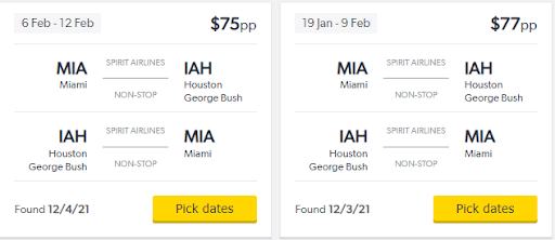 Cheap flights from Miami to Houston in 2022